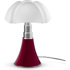 PIPISTRELLO-Lampe ampoules LED pied télescopique H66-86cm Rouge Martinelli Luce - designé par Gae Aulenti H ajustable : 66 Ã 86cm