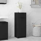 vidaXL Armoire de salle de bain Noir 32x34x90 cm Bois d'ingénierie 811287