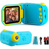 Caméscope enfants,12M 1080P enregistreur vidéo pour enfants âge 3 4 5 6 7 8 9 ans Toddler Toys caméra avec 32G