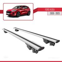 Pour Ford Kuga 2020-2023 HOOK Barres de Toit Railing Porte-Bagages de voiture Avec verrouillable Alu Gris