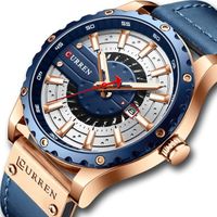 LINGYUE montres hommes Top marque mode montre-bracelet en cuir mains lumineuses Auto Date Quartz montre hommes
