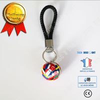 Porte-clés de football de coupe d'Europe - TECH DISCOUNT - Pendentif en PVC - Souvenir équipe nationale - Cadeau