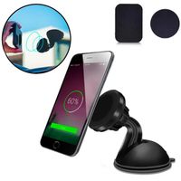 Tikawi x1 Support Téléphone Voiture Magnétique UNIVERSEL Pare-Brise (Samsung / IPhone / Huawei / Xiaomi) - Support Portable Noir
