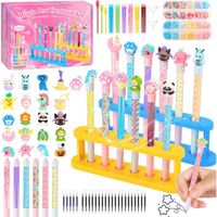 FGZU Atelier De Stylos DIY Enfant – Coffret Créatif Avec 55+ Accessoires – Cadeau Anniversaire Idéal Fille Garçon 4 6 8 10 Ans – Activités Manuelles & Personnalisation