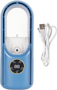 VENTILATEUR Ventilateur De Table USB Sans Ventilateur Avec Lumière LED – 6 Vitesses, Humidificateur, Minuterie – Ventilateur De Bureau Portabl