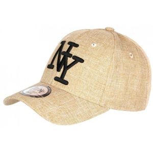 Casquette Baseball NY Rouge Denim Et Lin - Taille Unique Unisexe Tendance - Neuve Avec étiquettes