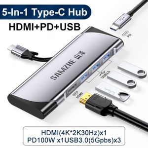 Répartiteur USB-C, deux ports USB-C pour écouteurs et adaptateur de  chargeur avec chargement rapide PD 60 W, compatible DAC haute  résolution
