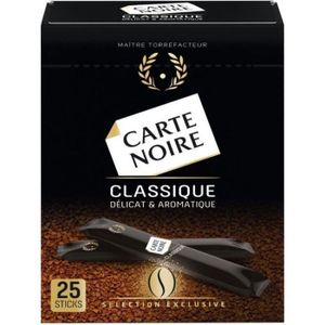 CAFÉ SOLUBLE Café soluble stick Boite de 25 sticks Carte Noire