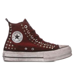 converse cuir femme marron