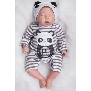 16 55 Nouvelle Puce 22 Bebe Reborn Poupees Poupee Garcon De Silicone Corps Mou Avec Des Vetements De Panda Jouets Realistes Cdiscount Jeux Jouets