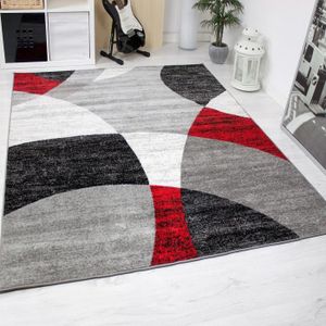 Tapis Gris Blanc Noir