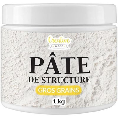 Creative Deco Pâte De Structure Gros Grains 2kg - Pâte à Relief Et Texture Pour Art