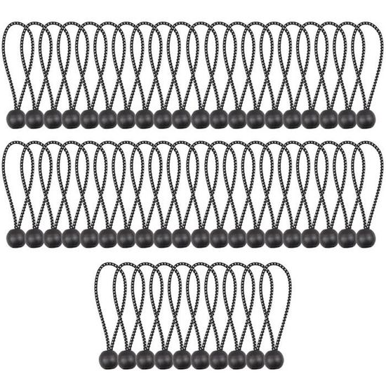 Cordons élastiques De Fixation Pour Camping, Auvent, Tente - Lot De 10 - Longueur 13 Cm - Neuf