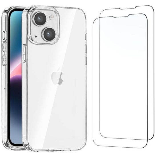 Nurkorki 2 Pièces Coque Pour Apple IPhone 14 6,1", Étui En Silicone