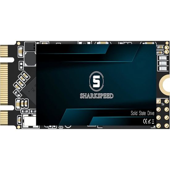 S SHARKSPEED SSD 256GB M.2 2242 42mm NGFF 3D NAND SATA 3 (6Gb/s), SSD