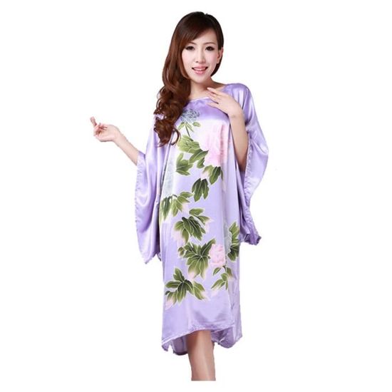 Robe De Nuit Courte Maternité – Manches Imprimées – Tissu Coton Doux – Pour Grossesse Et Allaitement – Taille M - 10