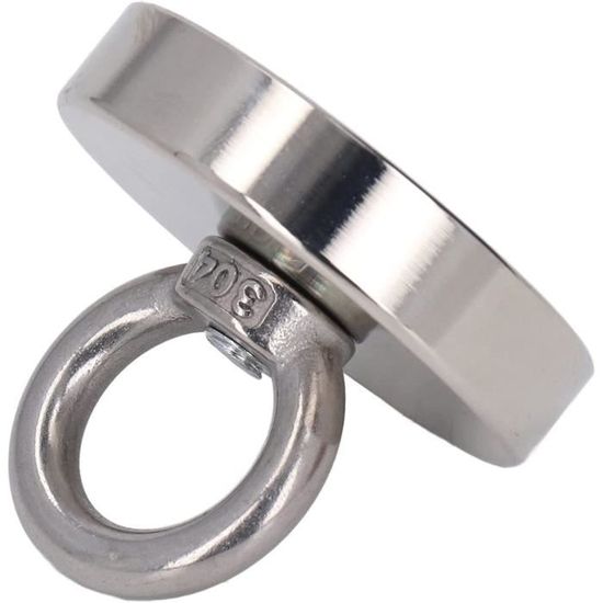 Neosmuk Aimant De Pêche 5,1 Cm Diamètre Base CNC - Kit Puissant 120kg Pour Récupération Lac Et Rivière