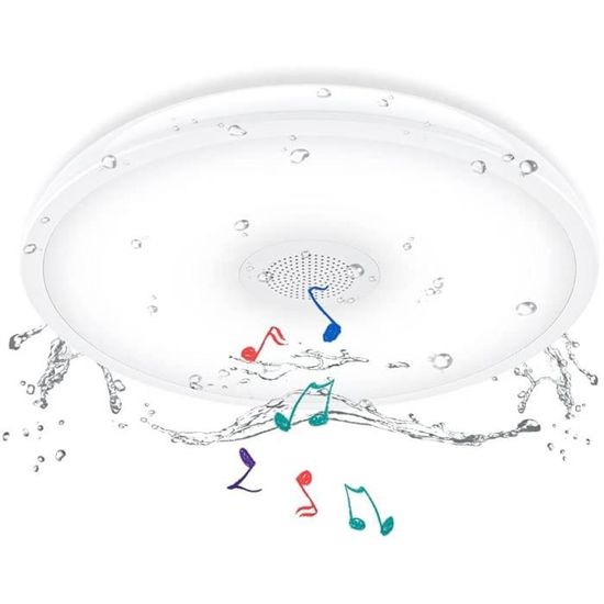 Plafonnier LED Horevo 24W Bluetooth - 40cm - Télécommande Et APP - Changement De Couleurs RGB - Haut-parleur Intégré