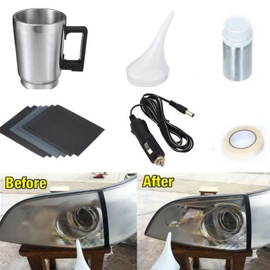 Kit De Rénovation Pour Phares De Voiture - Polissage Et Protection - Élimine Jaunissement Et Rayures