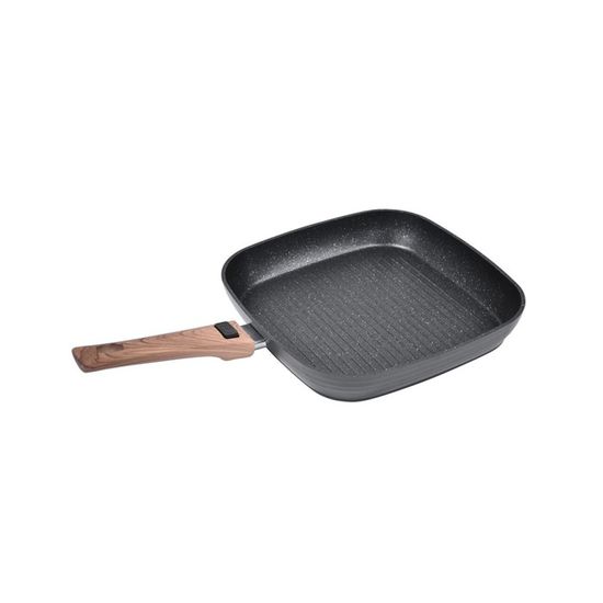 Zanetti, Poêle Grill 20 X 20 Cm, Plaque Grill En Aluminium Moulé