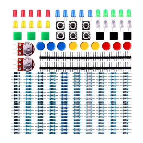 Kit électronique Débutant Alrens Scholar - 1390 Composants (résistances, Condensateurs, LEDs…) + Boîte De Rangement - 9