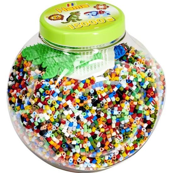 HAMA - Maxi Pack - Kit de perles à repasser + 3 plaques - Perles Hama  Taille MIDI - Loisirs Créatifs - Dès 5 ans : : Jeux et Jouets