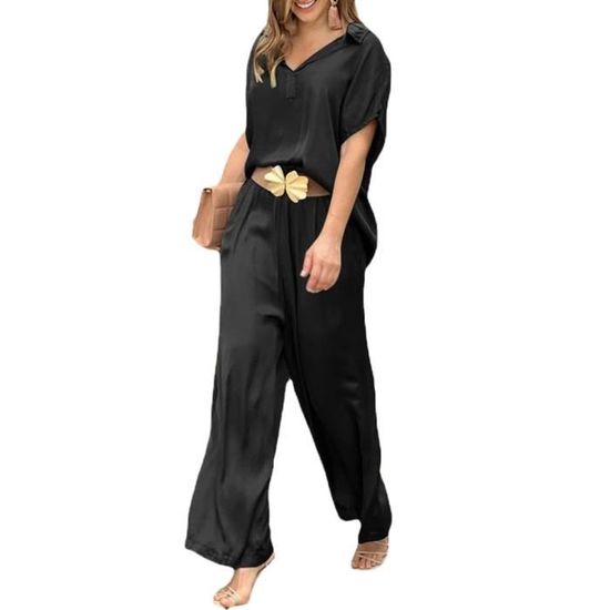 Ensemble Femme 2 Pièces - Pantalon Et Haut Tricoté - Décontracté, Chaud Et Élégant - Pour Maison, Sport Ou Sortie