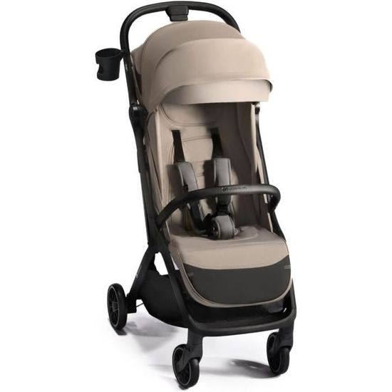 Poussette Maxi-Cosi Leona² Ultra Compacte - Siège Réversible, Pliage Une Main, Roues Anti-crevaison, 0-4 Ans (22 Kg), Noir