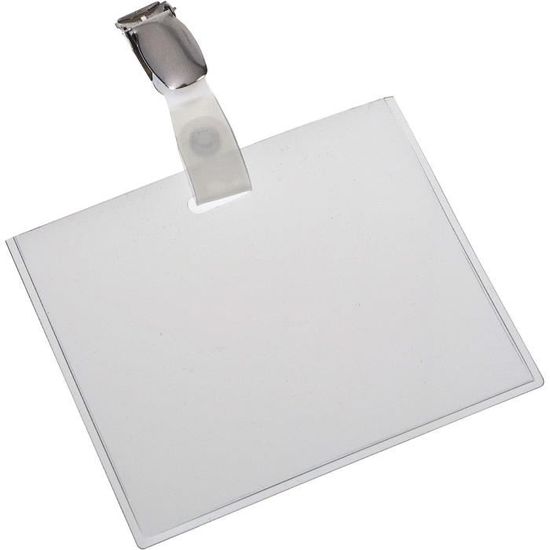 10 Porte-badges Plastique Imperméables - Format Vertical 114x68mm - Transparent Pour Codes-barres - 3 Trous