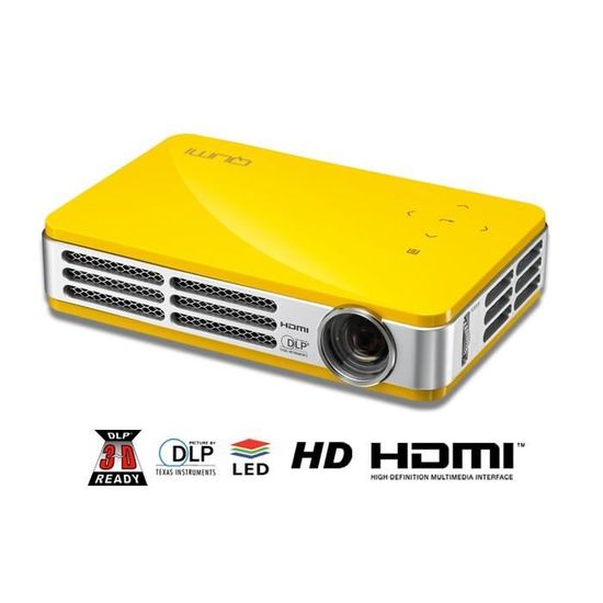 VIVITEK QUMI Q5 Projecteur LED HD compact jaune Cdiscount TV Son Photo