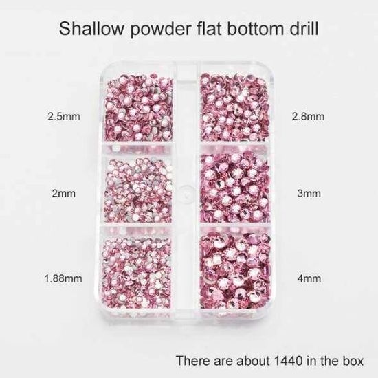 1440 Strass Cristal Dos Plat Topaze Fumée SS6 à SS20 - Rhinestones Non Thermocollants Pour Nail Art, Vêtements & Décorations DIY