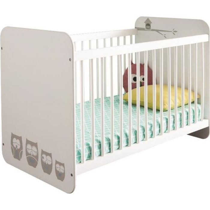 Hiboux Lit Bebe A Barreaux 60x1 Cm Blanc Velours Cdiscount Puericulture Eveil Bebe Hiboux Lit Bebe A Barreaux 60x1 Cm Blanc Velours Cdiscount Puericulture Eveil Bebe