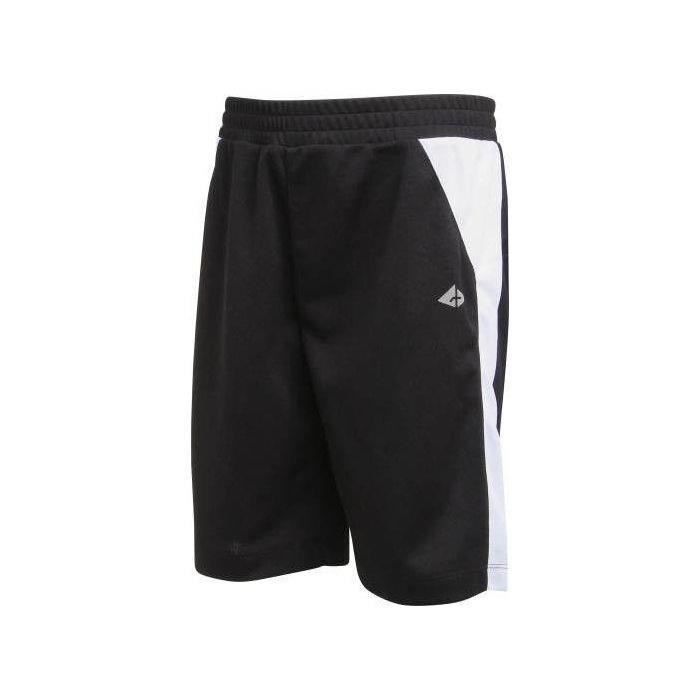 ATHLI-TECH Short de basketball Bastian Berm - Enfant garçon - Blanc et noir