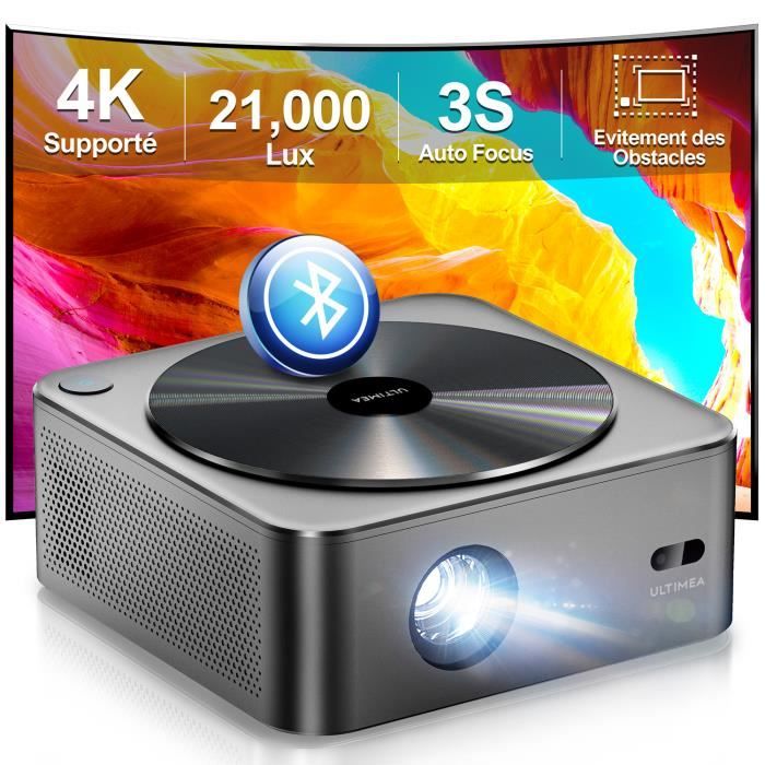 Videoprojecteur 1080P Full HD, 700 ANSI - Ultimea - Rétroprojecteur WiFi Bluetooth avec Auto Focus & Correction