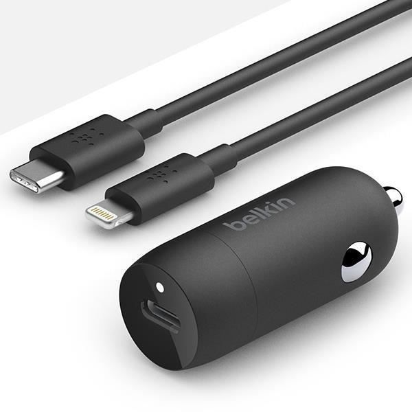 BELKIN 20W PD Chargeur téléphones portable pour auto - Noir