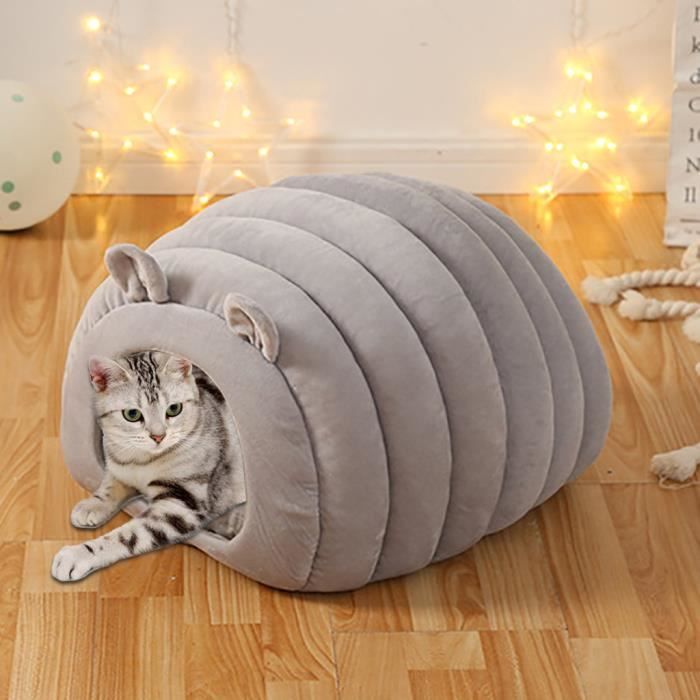 [tenoens] Lit de couchage pour chat litière pour chat -gris