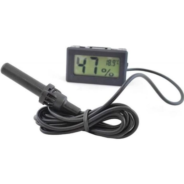 Thermomètre Hygromètre Numérique avec Sonde Intérieur Extérieur Humidité