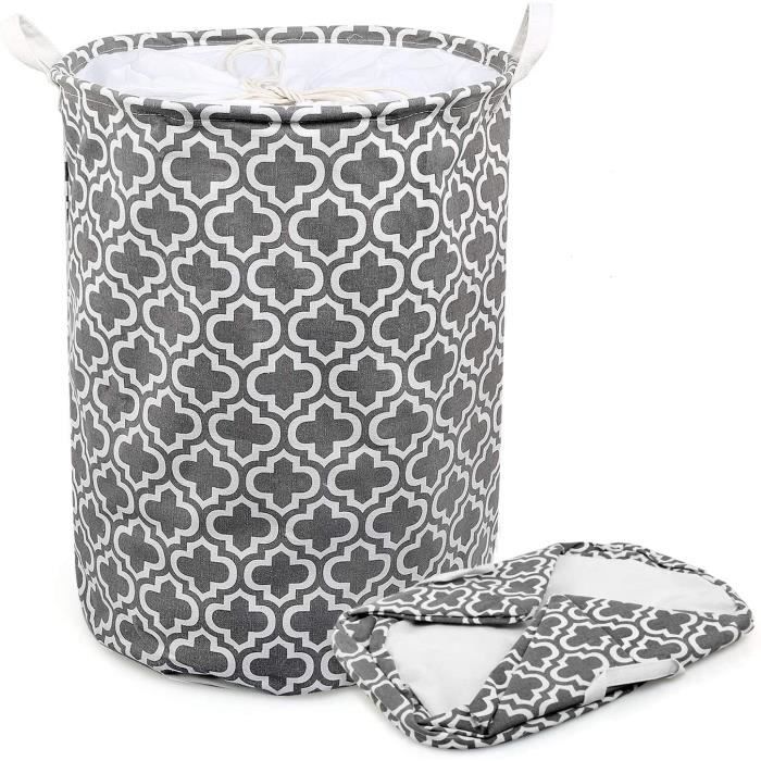 Grande Panier à Linge, Panier à linge Pliable, Cordon Paniers à Linge, Sac à Linge, Grande Capacité Corbeilles à Linge, Fleur