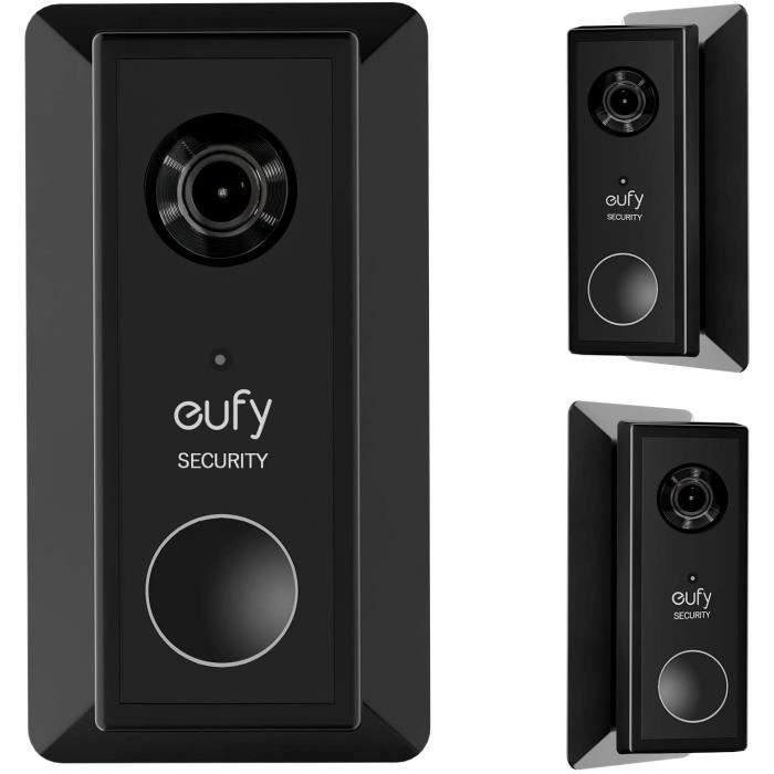 Support d'angle réglable pour sonnette vidéo Eufy - 35° gauche et 35° - Adaptateur de sonnette de porte - Champ de vision élargi com