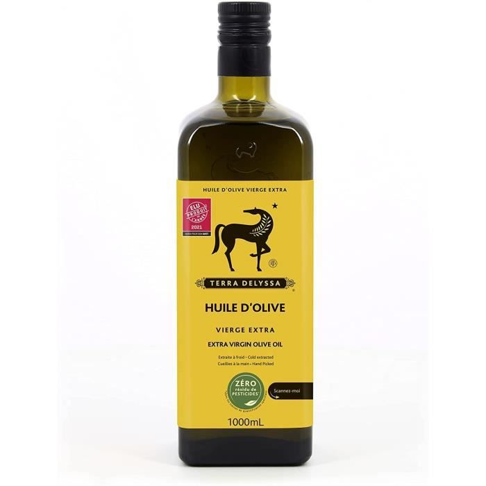 TERRA DELYSSA Huile d'Olive Vierge Extra Zéro Résidu de Pesticides Zrp 1L