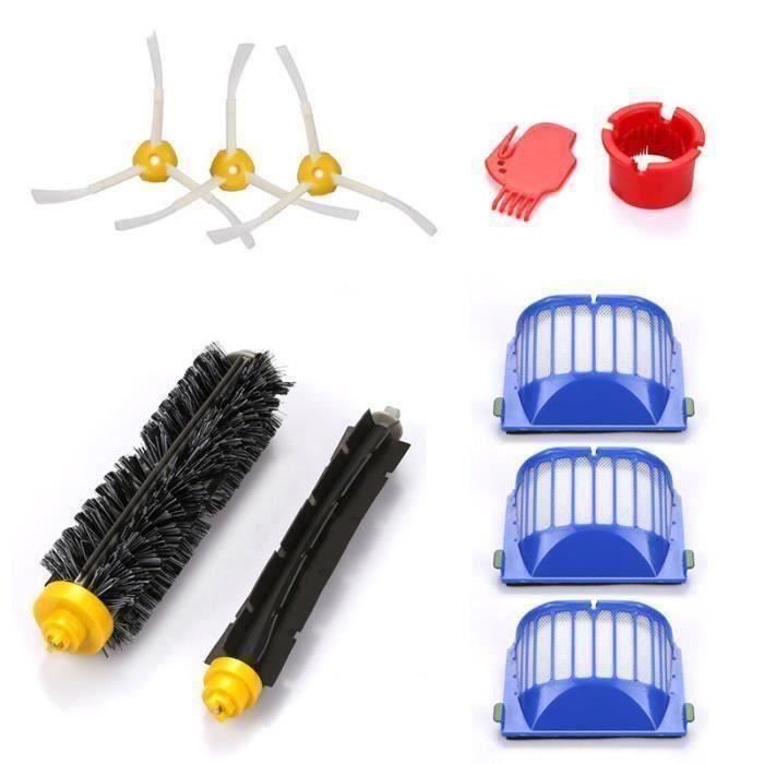 Remplaçant Kit secours d'accessoires pour iRobot Roomba série 585 589 600 605 610 615 616 620 621 625 630 631 632 639 650 651