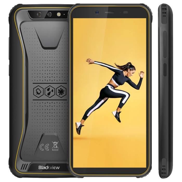Telephone Portable Etanche, Blackview BV5500 Ecran 5.5 Pouces 18:9 HD+ Ecran, 16Go ROM + 2Go RAM, 4400mAh Batteries, Android 8.1 ave