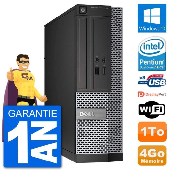 PC Dell Optiplex 3020 SFF G3220 RAM 4Go Disque Dur 1To Windows 10 Wifi