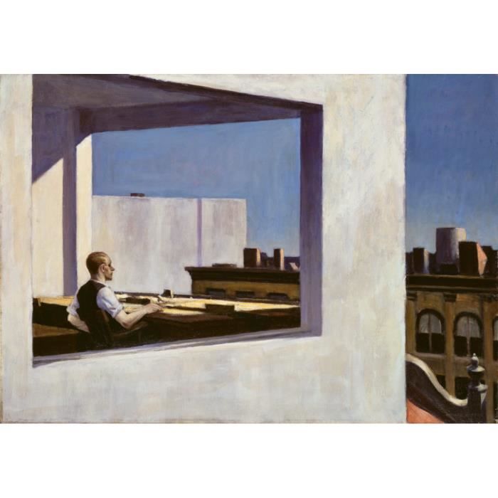 Poster Affiche Office In A Small City Edward Hopper Peinture Realisme Amerique 61cm x 87cm
