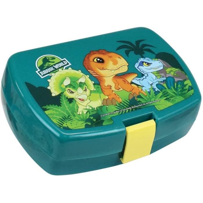 FUN HOUSE 006067 Jurassic World Boite GOUTER Dinosaures pour Enfant H.6,5 X L.17 X P.13,5 CM