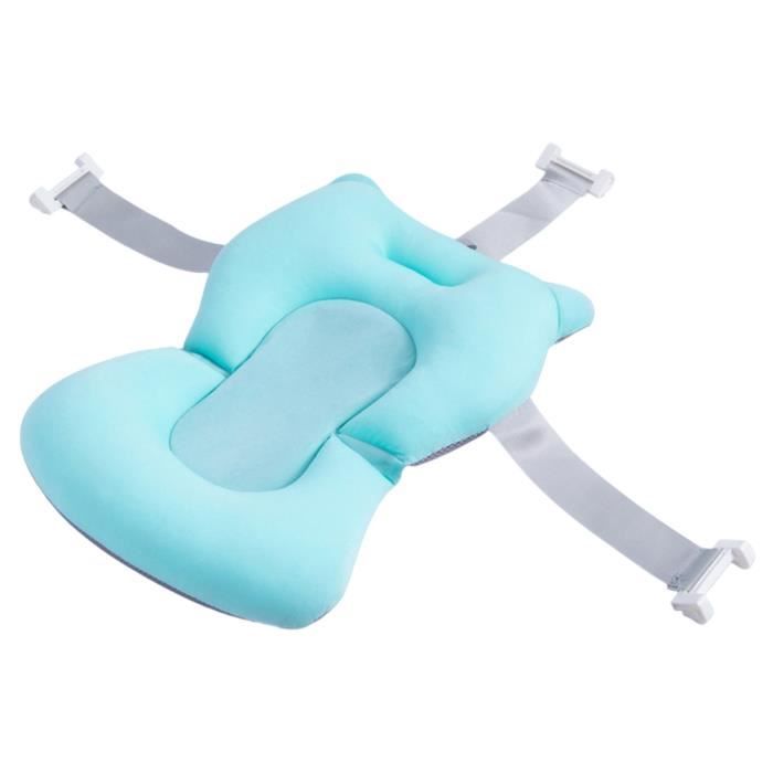Comfort Baby Bath Seat Support Mat Soft Anti-Slip Baby Bath Pad Baby Bath Bed pour Bathroom Bleu