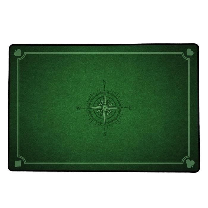 Tapis de Jeux Cartes Vert 60 x 40 cm - Immersion Haute Qualité pour jeu de societe