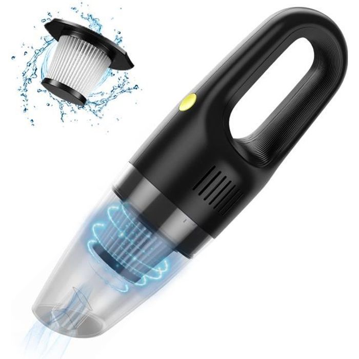 Aspirateur à Main Sans Fil, Aspirateur Voiture de 10000 pa, Puissance de 120W, USB Rechargeable, Batterie de Capacité de2000