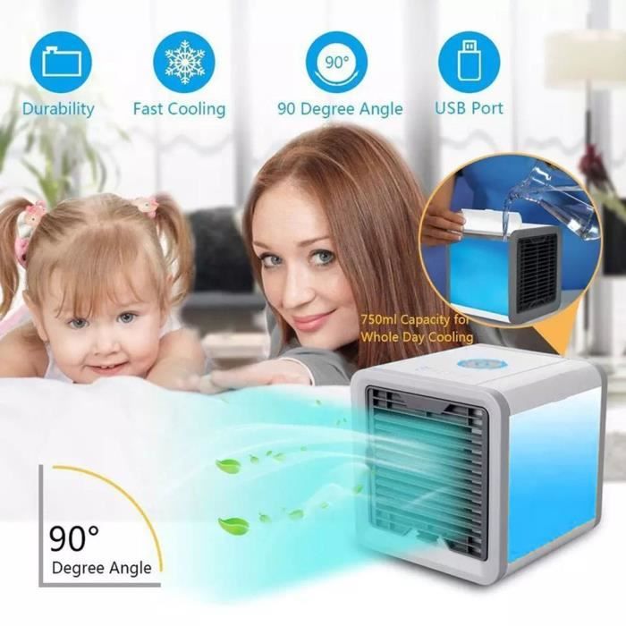 climatiseur mini portatif LED refroidisseur d'air portatif avec l'humidificateur mené léger apaisant pour le bureau à la maison