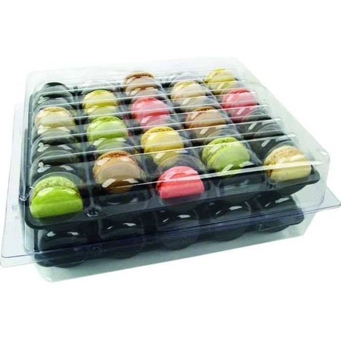 BOITE 70 MACARONS THERMOFORMEE